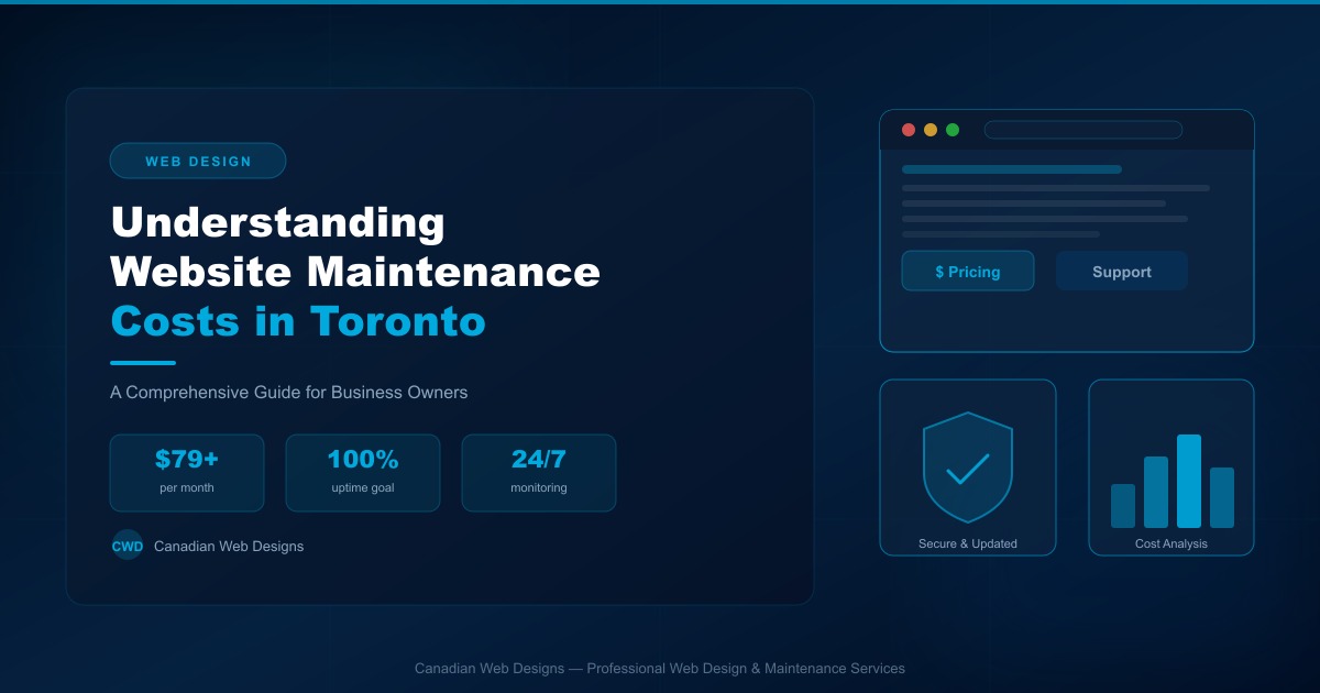 Website Maintenance Cost in Toronto: Pricing Breakdown